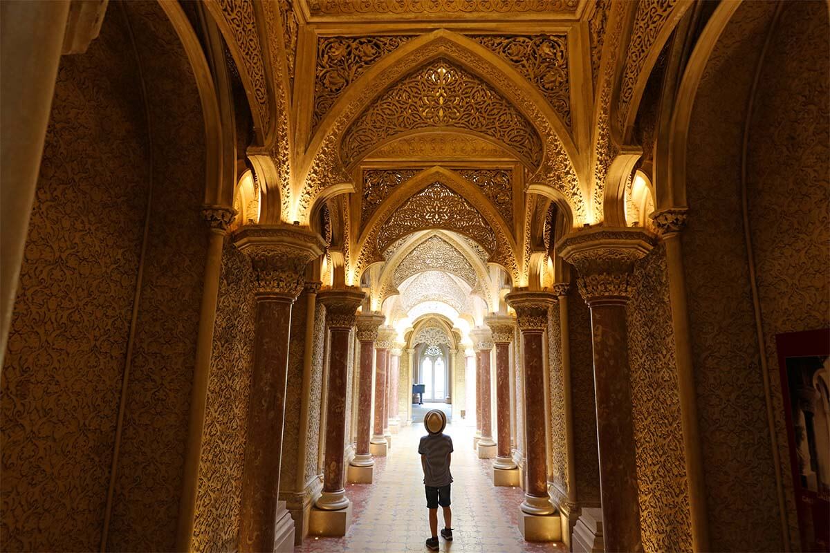 Interior of Monserrate Palace in Sintra Portugal