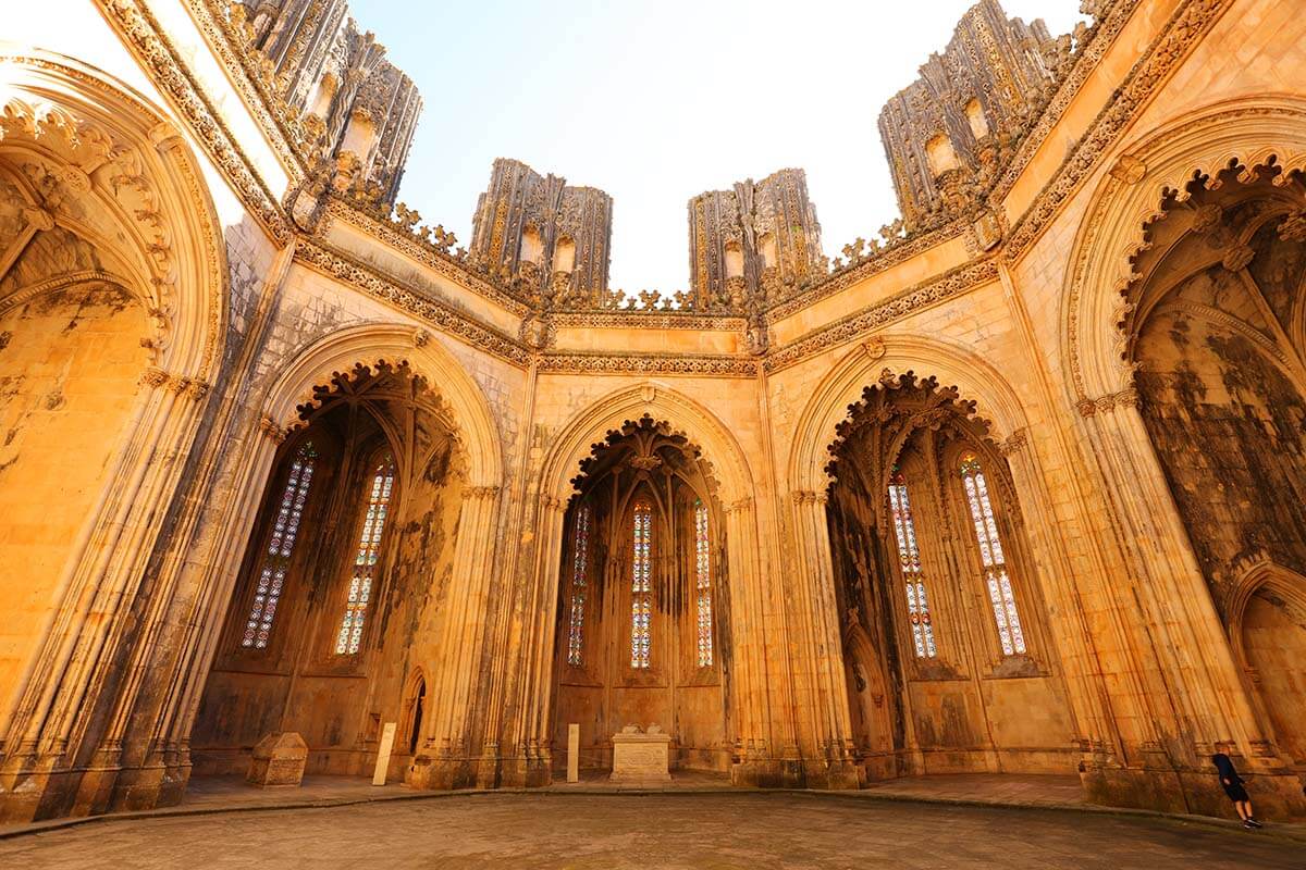 The Unfinished Chapels in Batalha Monastery in Portugal