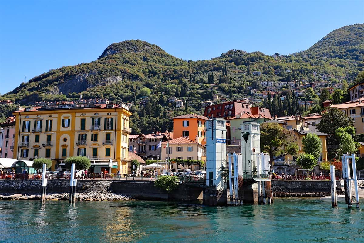 Varenna ferry harbor