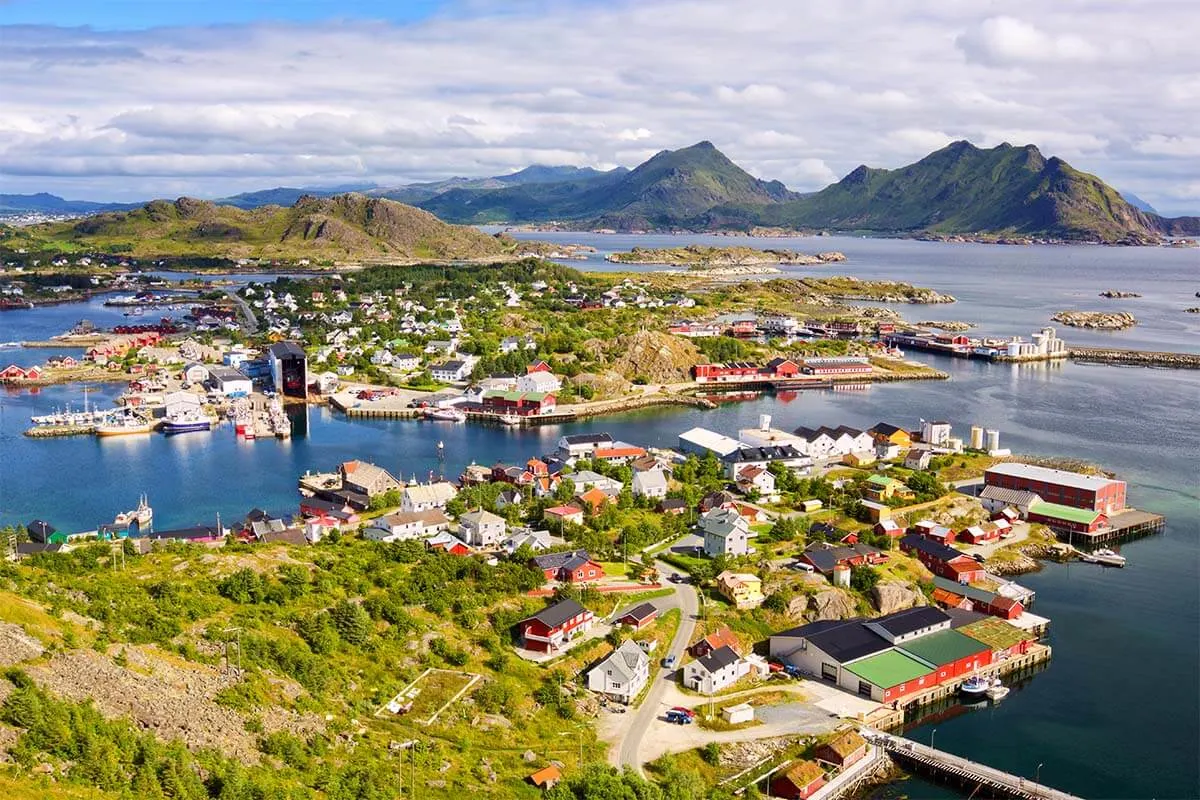 Ballstad town in Lofoten Norway