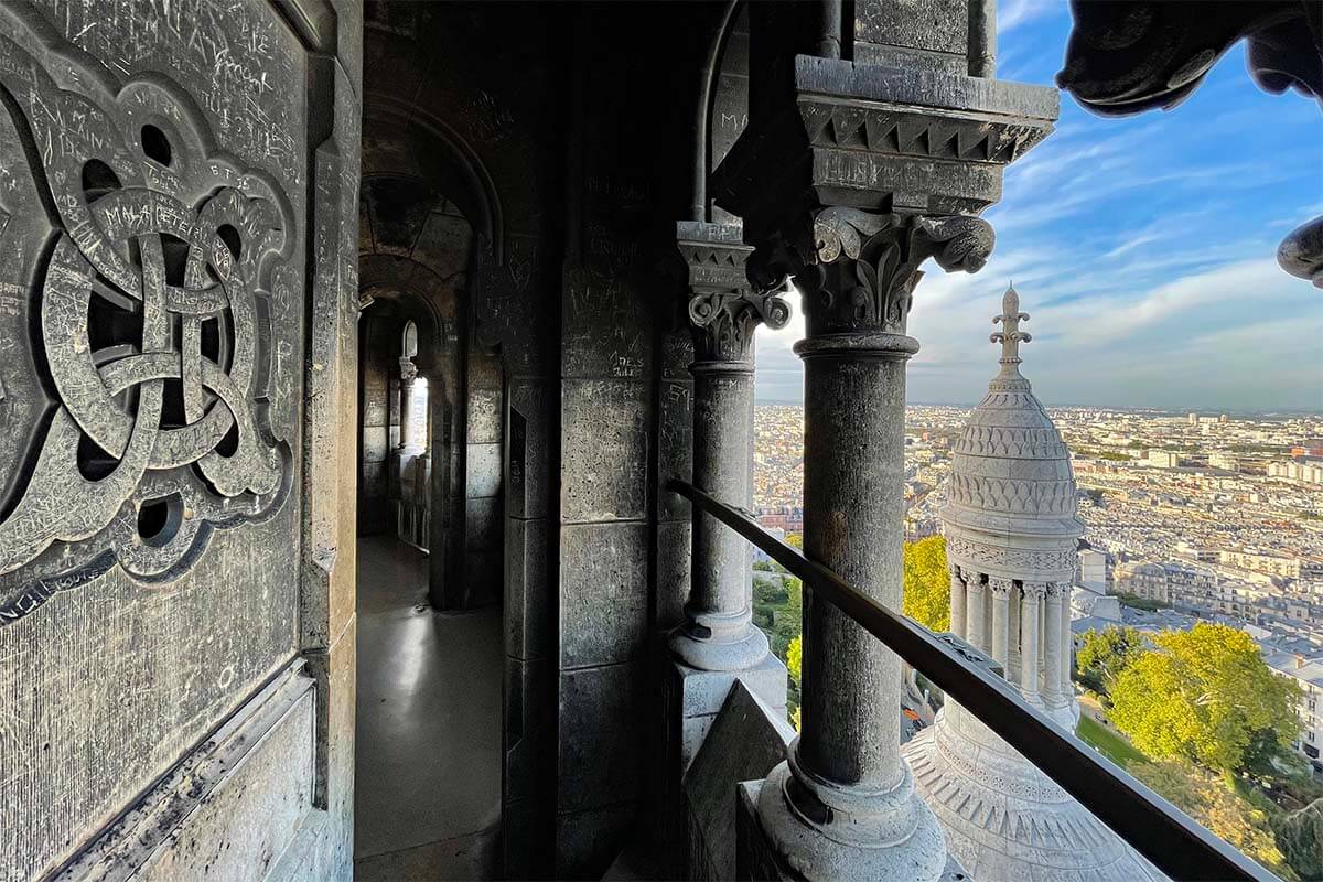 Top of the dome of Sacre Coeur Basilica in Montmartre, Paris