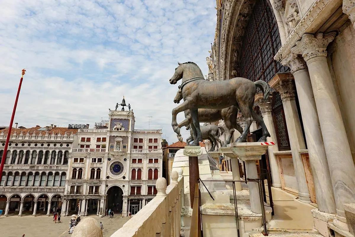 Terraces of St Marco Basilica in Venice, Italy