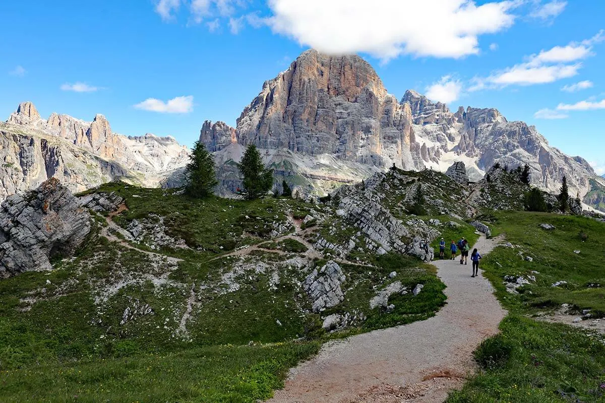 Dolomites mountain range in Italy