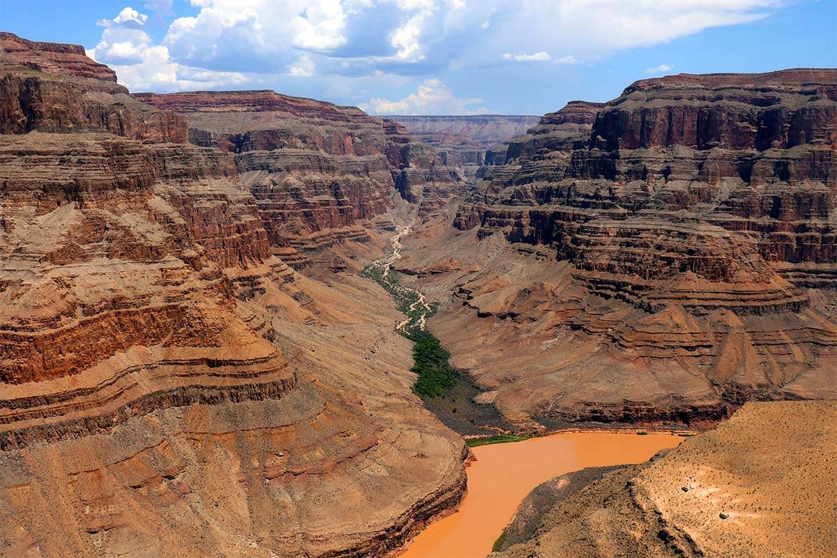 Grand Canyon aerial view from a helicopter