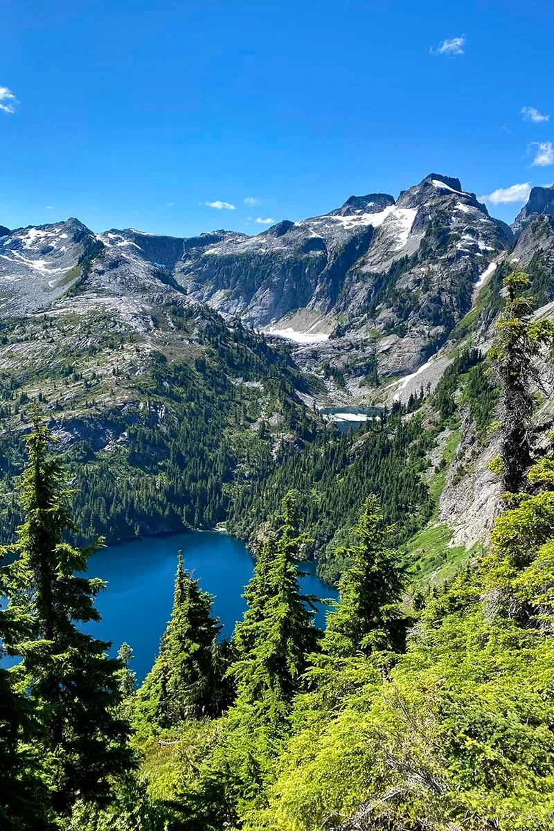 Thornton Lake as seen from Trappers Peak hike - North Cascades National Park