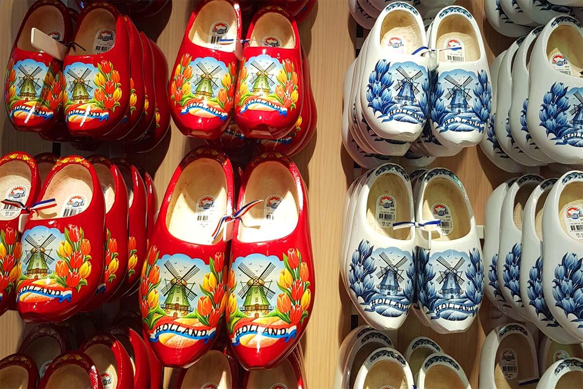 Dutch clogs for sale in Amsterdam