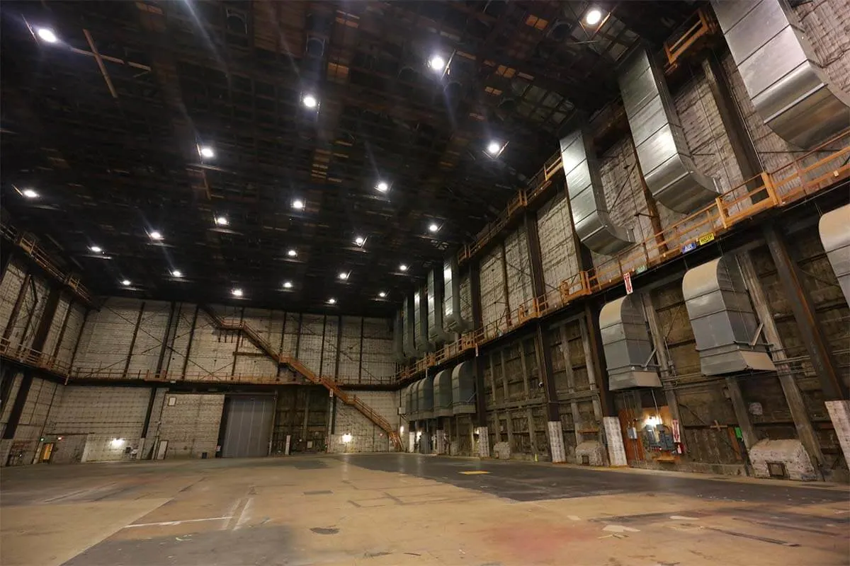 Inside Stage 16 at Warner Bros film studios in Hollywood