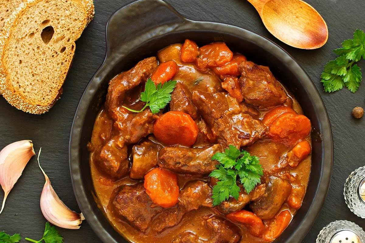 Beef Bourguignon - traditional French beef stew (Boeuf Bourguignon)