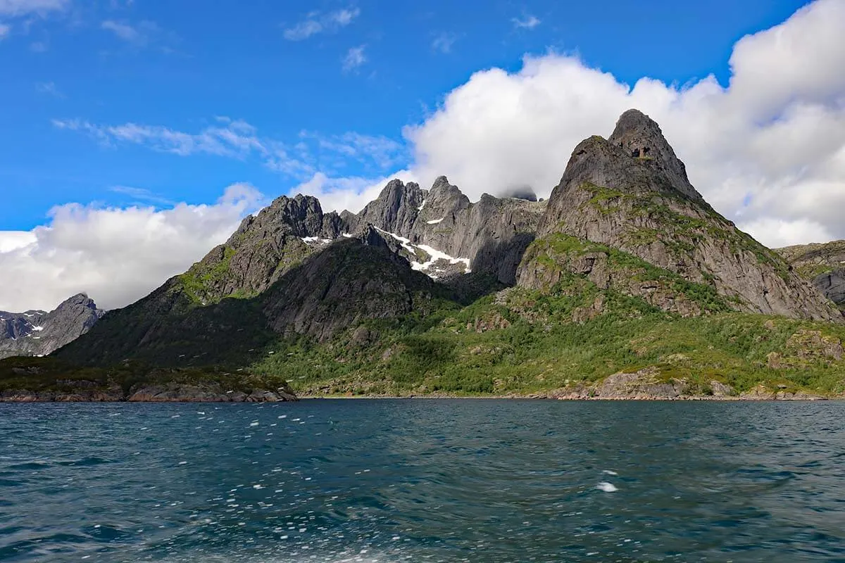 Coastal scenery near Svolvaer in Lofoten Norway