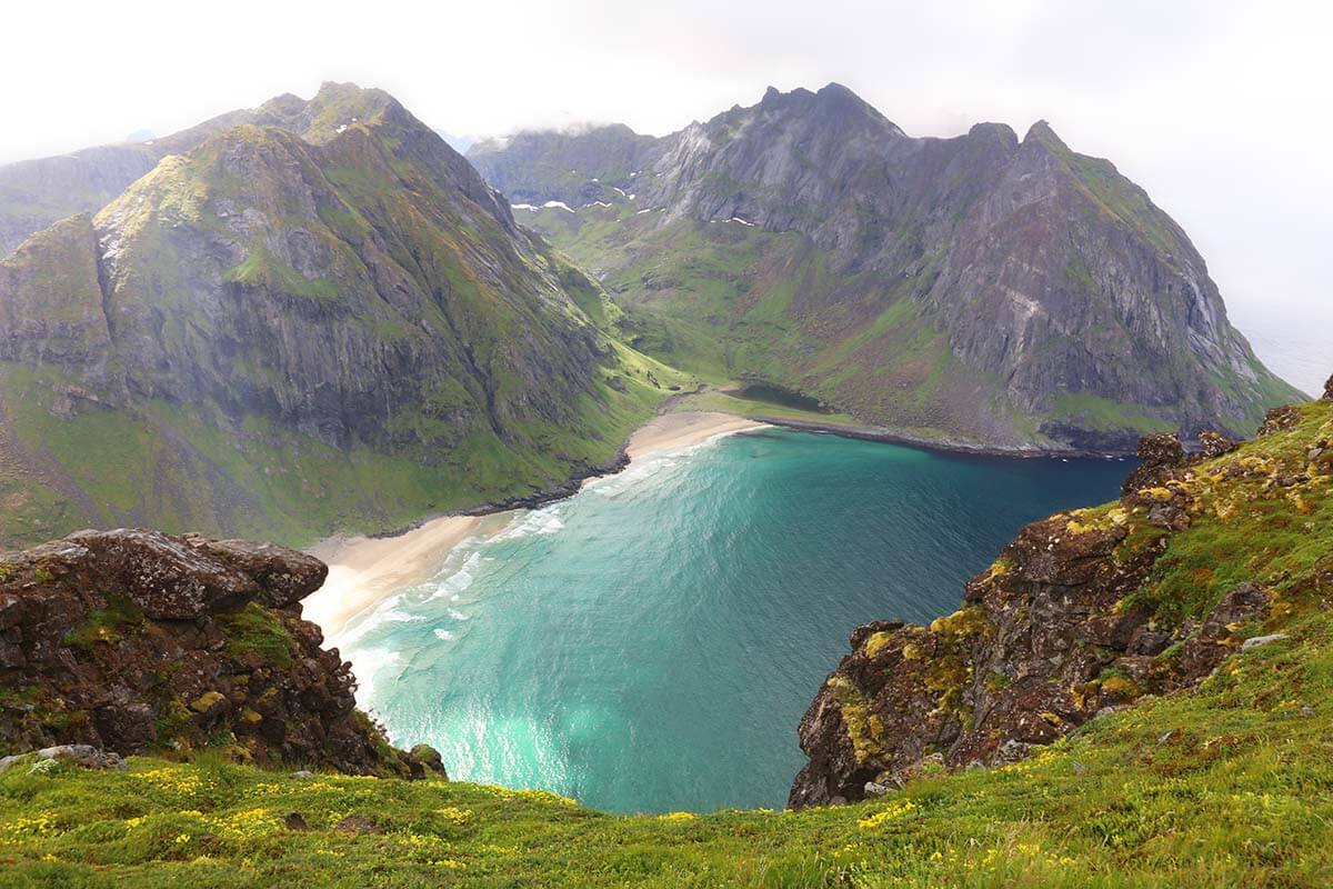 Kvalvika Beach - best places to see in Lofoten