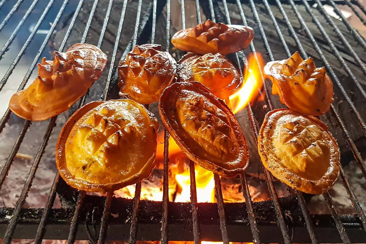 Polish smoked cheese Oscypek in Krakow