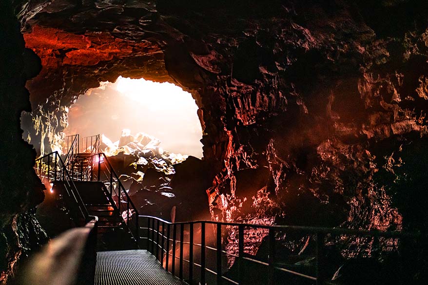 Raufarholshellir lava tunnel on the south coast of Iceland