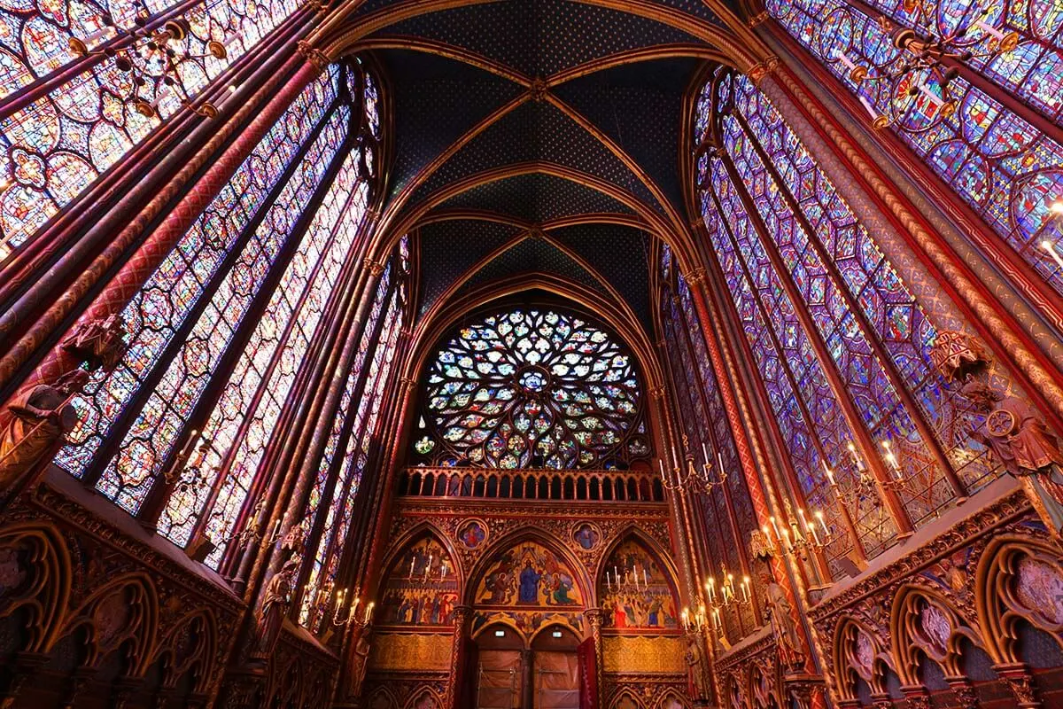 Sainte Chapelle stained windows - must see in Paris in a day