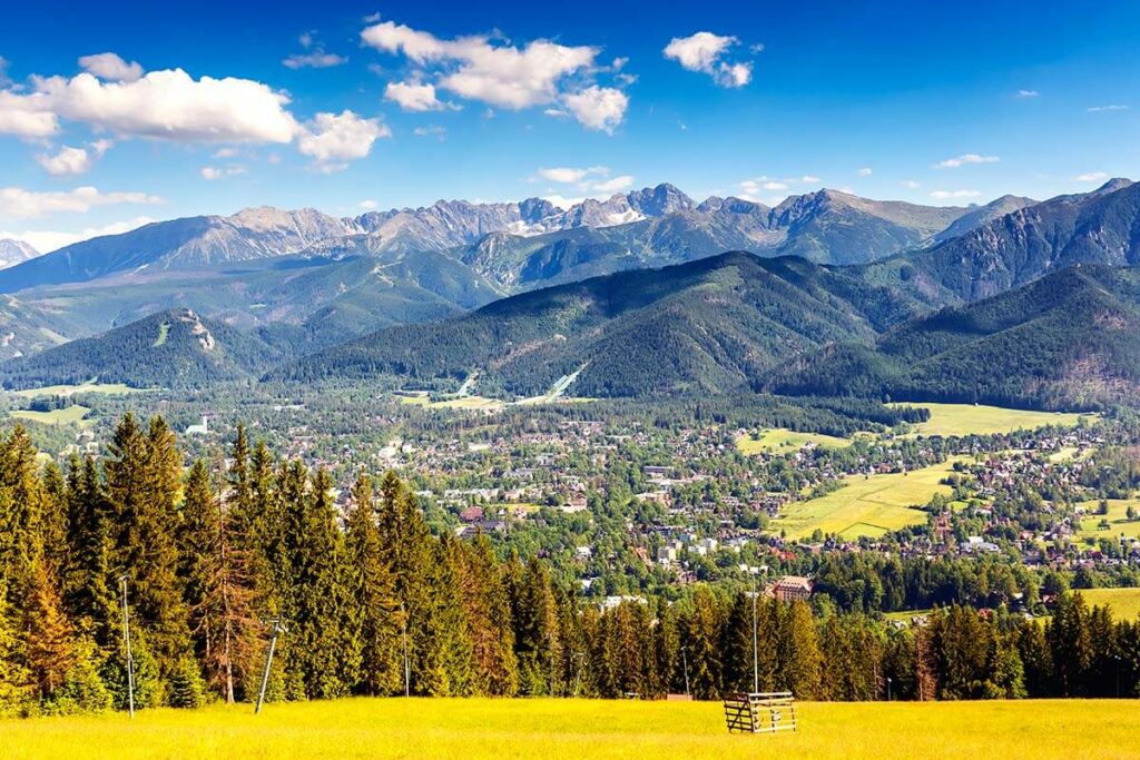 Tatra mountains view from Gubalowka, Zakopane, Poland