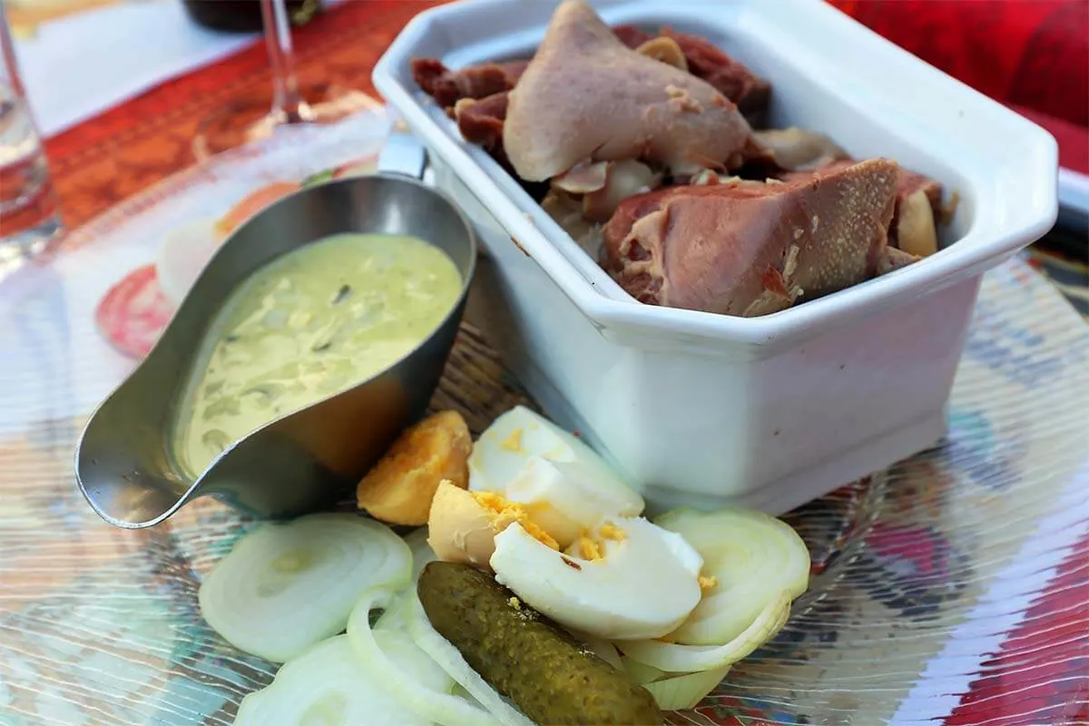 Tete de veau - traditional French dish (calf's head)