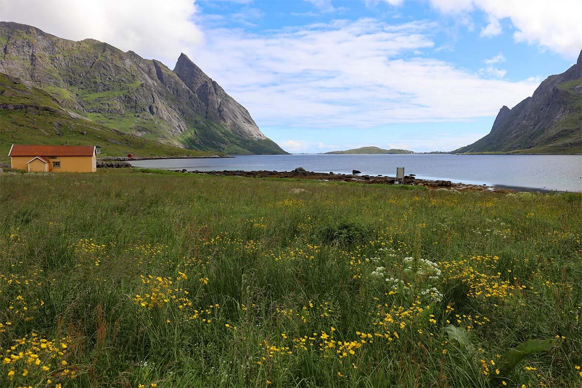 Vindstad on Moskensoya Island in Lofoten Norway