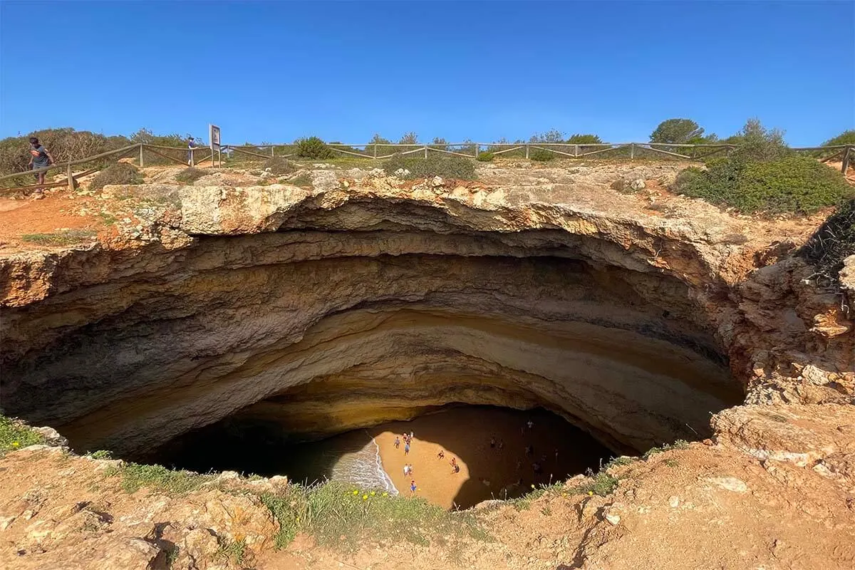 Benagil Cave as seen from the Seven Hanging Valleys Trail (Algarve, Portugal)