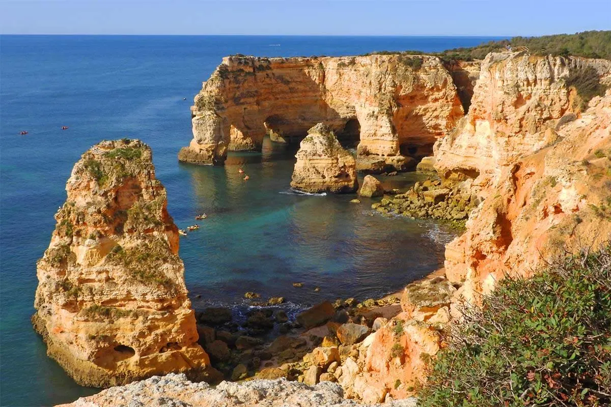 Praia da Marinha coastal scenery as seen from the Seven Hanging Valleys Trail