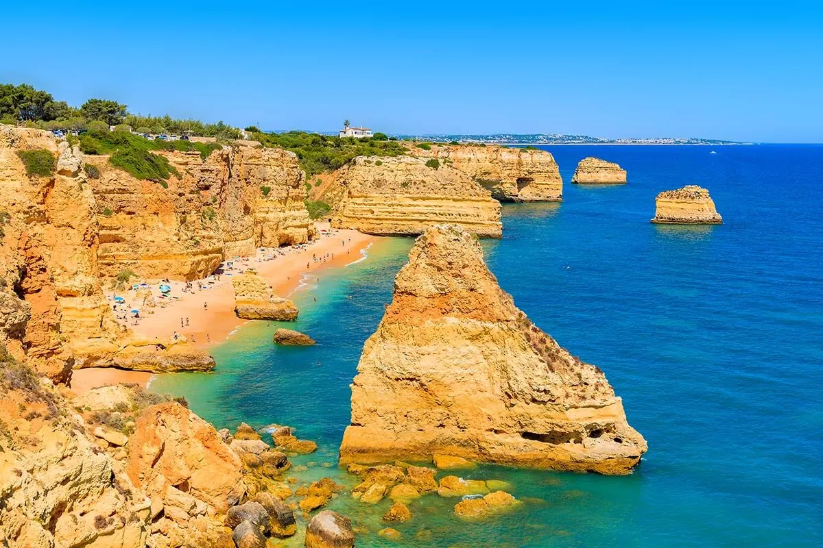 Praia da Marinha beach - top places to see in Algarve Portugal