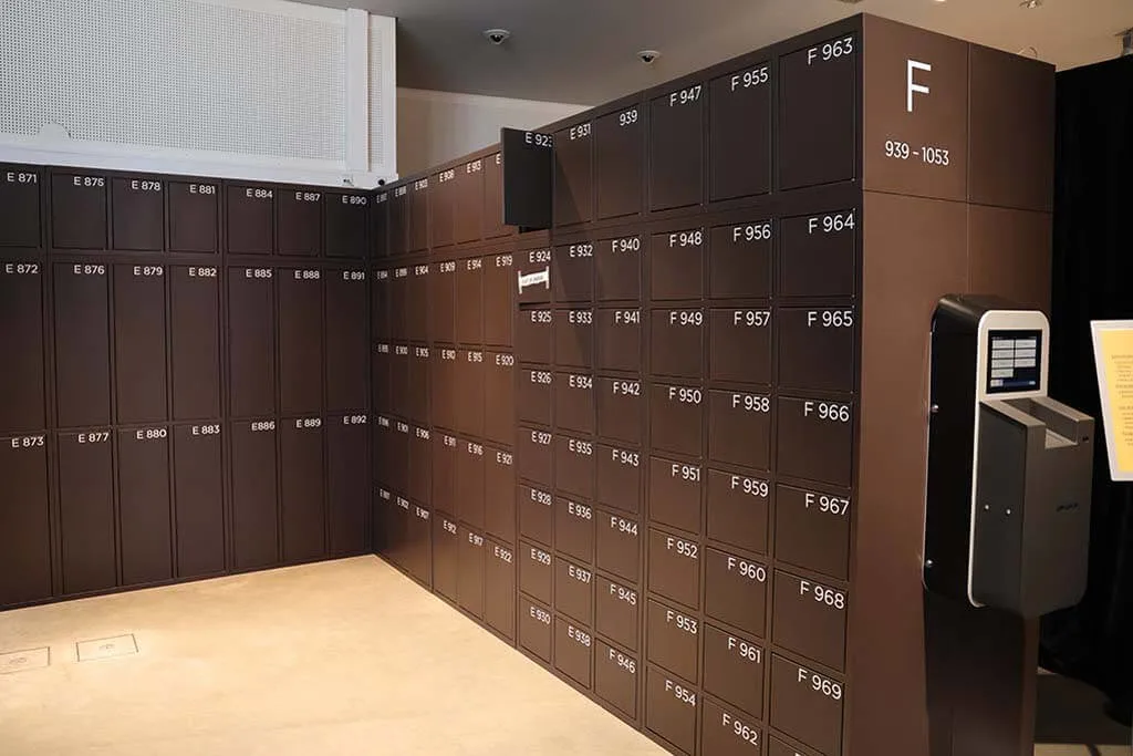 Lockers at Van Gogh Museum in Amsterdam