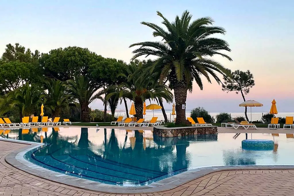 Swimming pool at Alfagar Resort in Albufeira in low season