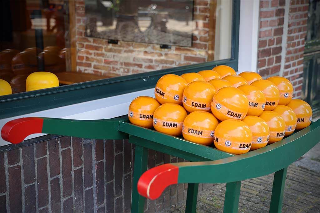 Traditional Edam cheese in Edam town near Amsterdam