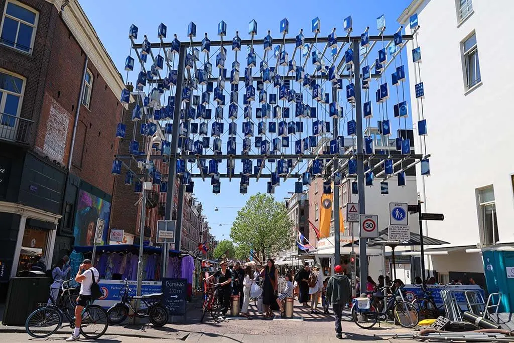 Albert Cuyp Markt outdoor market in Amsterdam