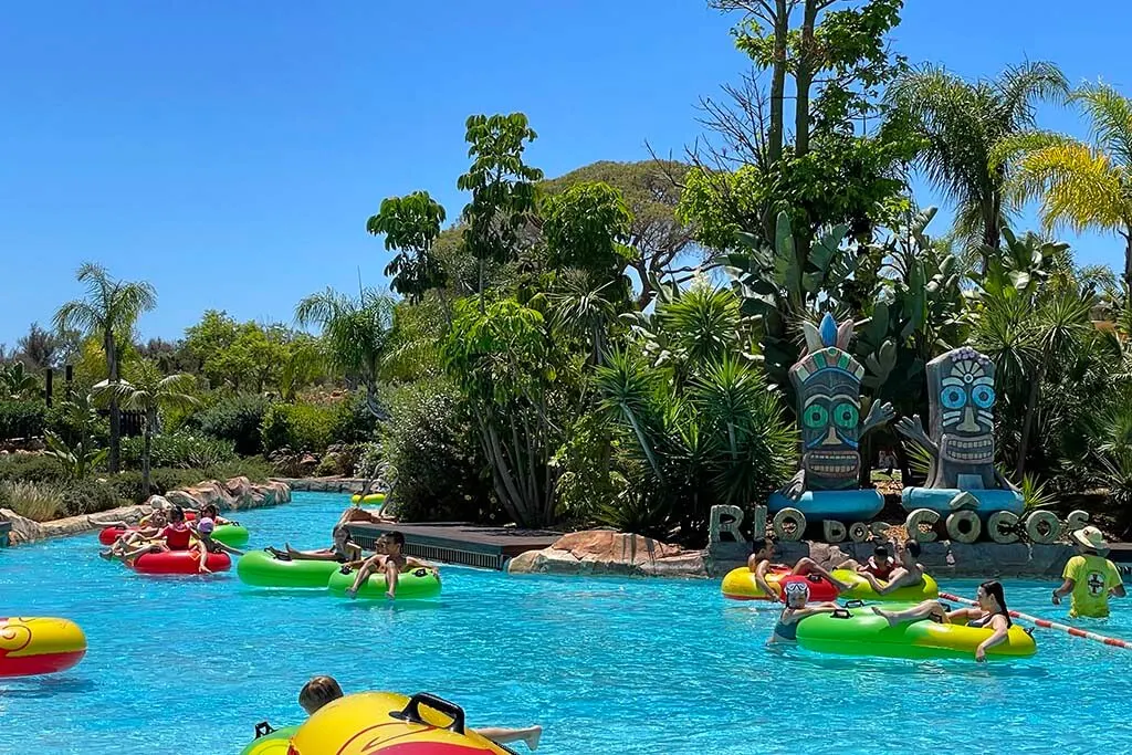 Coconut River water attraction at Zoomarine Beach, Algarve Portugal