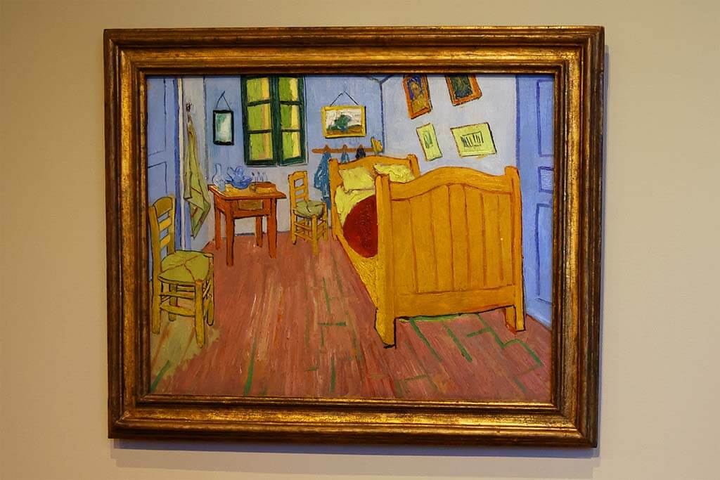 Van Gogh's painting 'The Bedroom' in Museum in Amsterdam