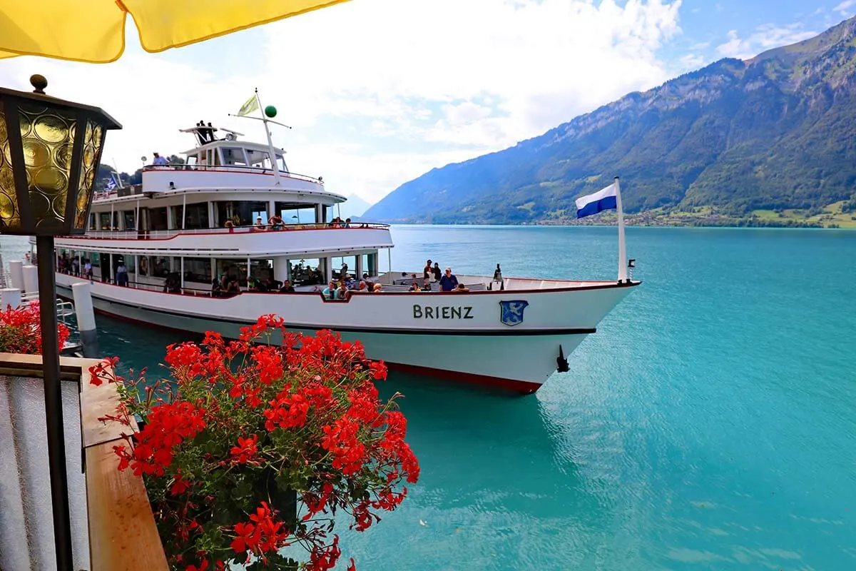 Boat in Interlaken Switzerland - Europe trip