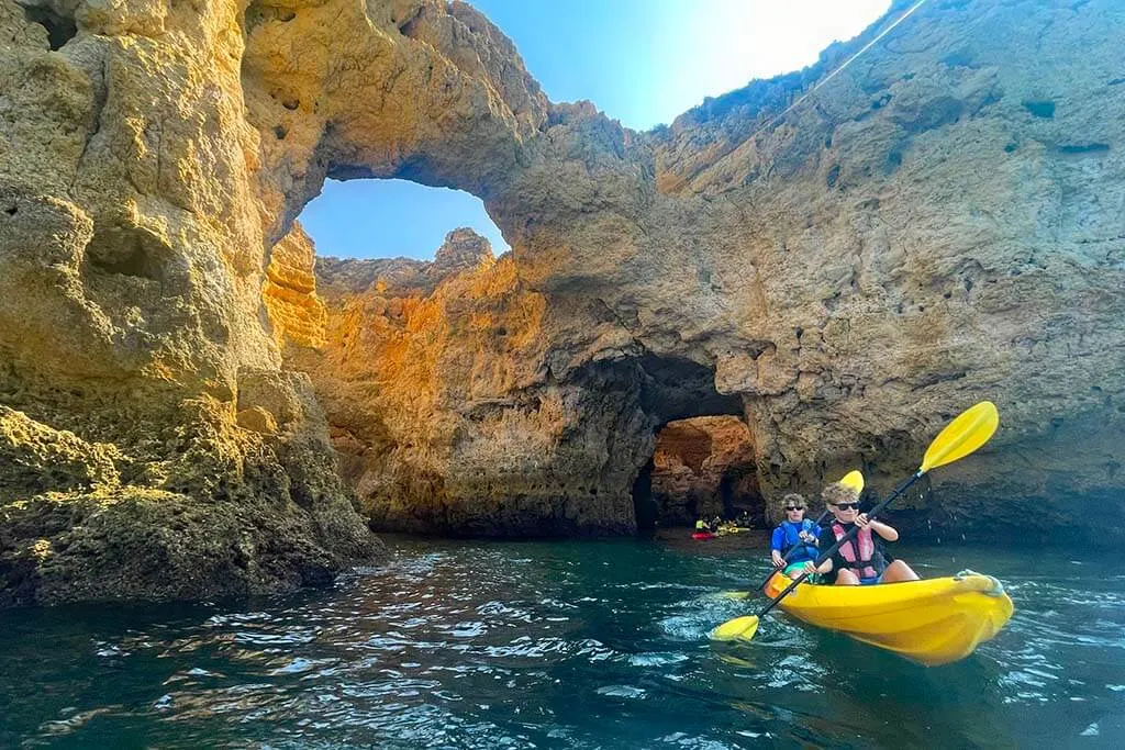 Lagos kayak tour at Ponta da Piedade