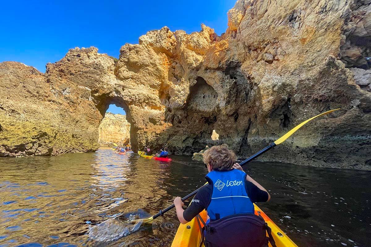 Ponta Piedade kayak tour - Lagos Portugal