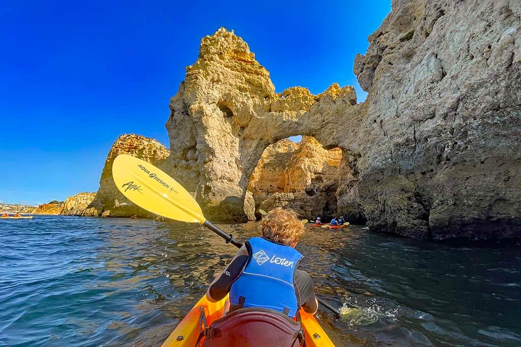 Ponta da Piedade kayak tour in Lagos Portugal