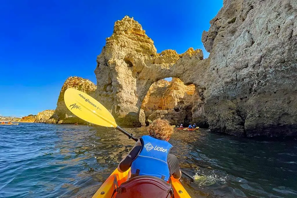 Ponta da Piedade kayak tour in Lagos Portugal