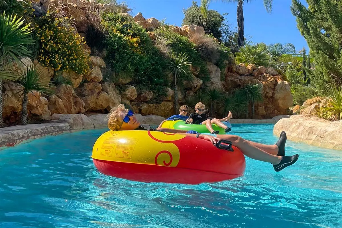 Lazy river at Zoomarine water park in Algarve Portugal