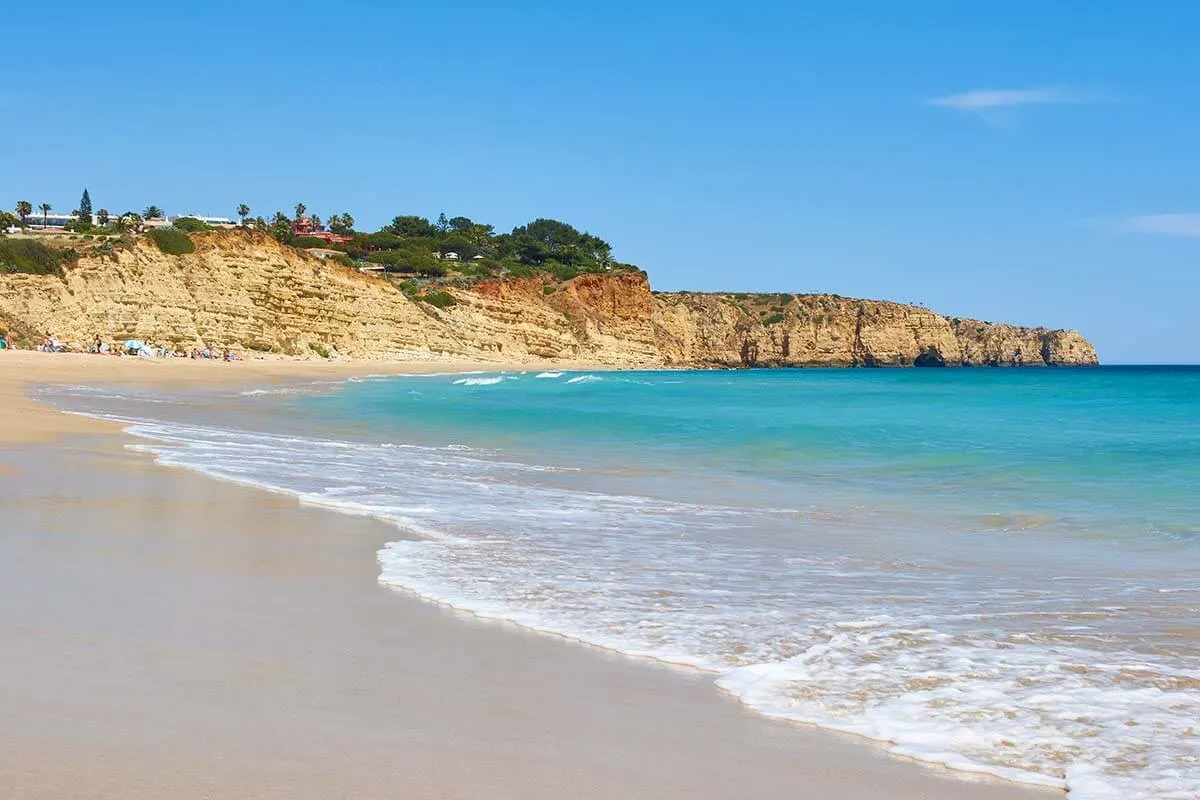 Praia de Porto Mos beach in Lagos Portugal