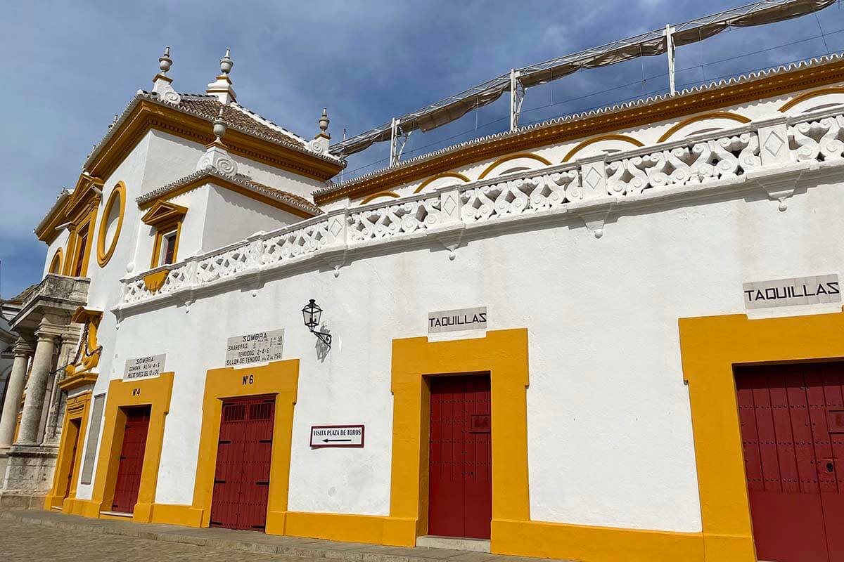 Bullfighting arena in Seville Spain