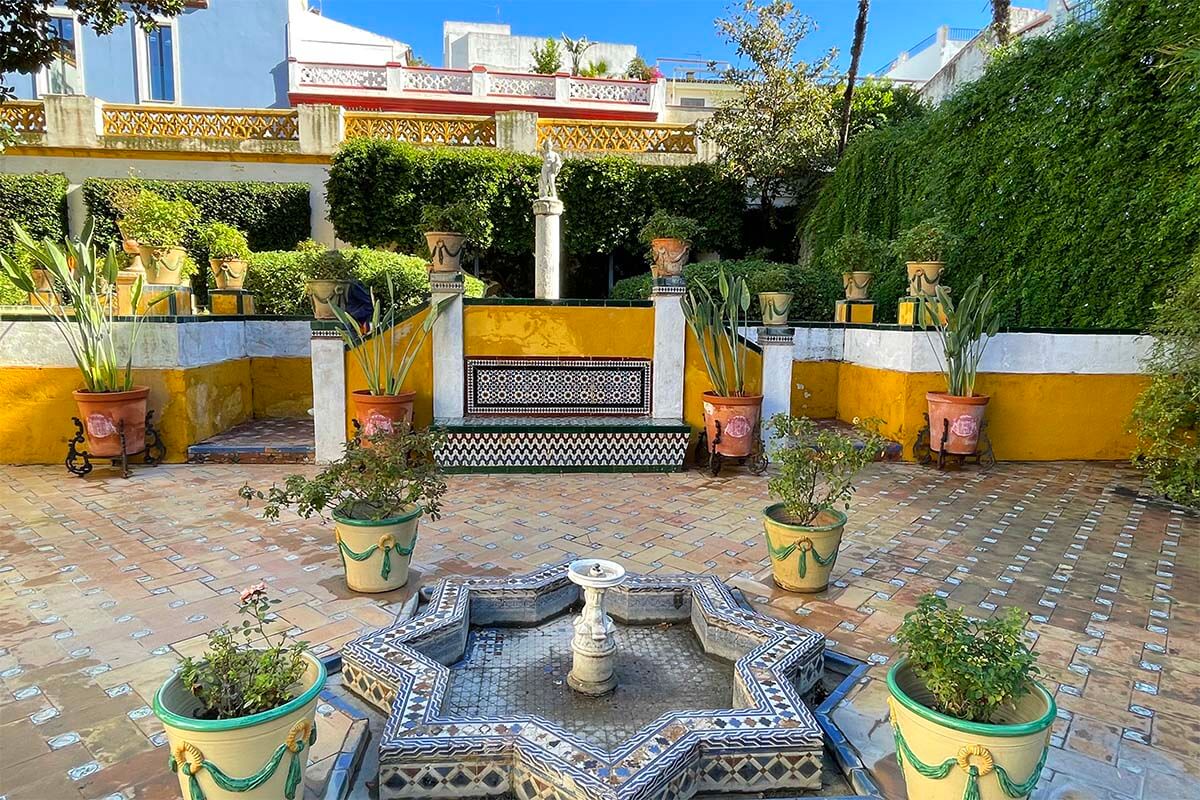 The gardens of Casa de Pilatos in Sevilla Spain