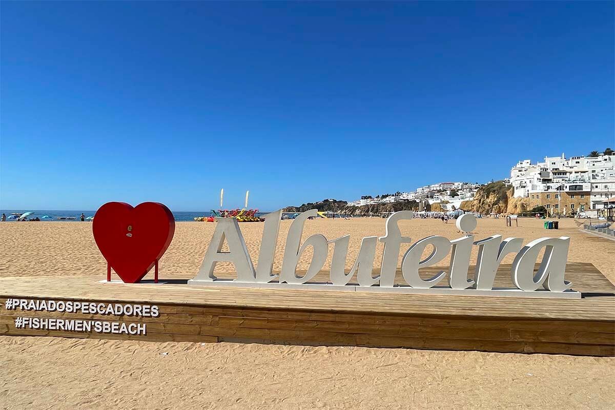 Fishermen's Beach in Albufeira Algarve