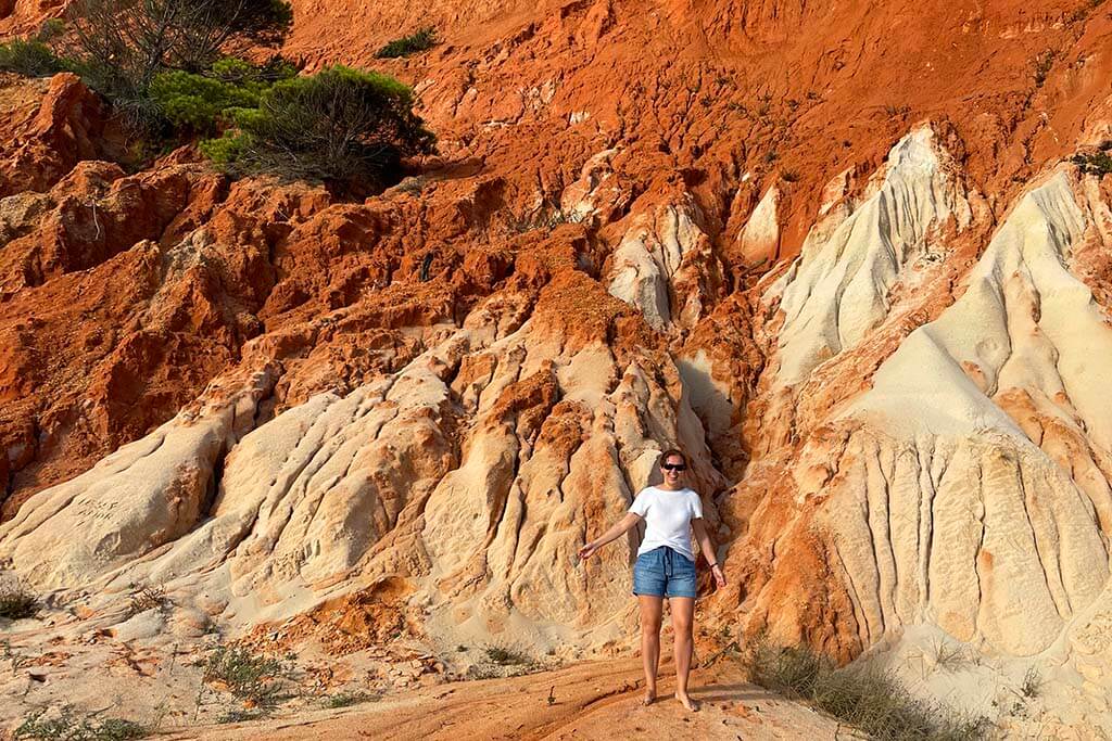 Jurga at Falesia Beach in Algarve mid November