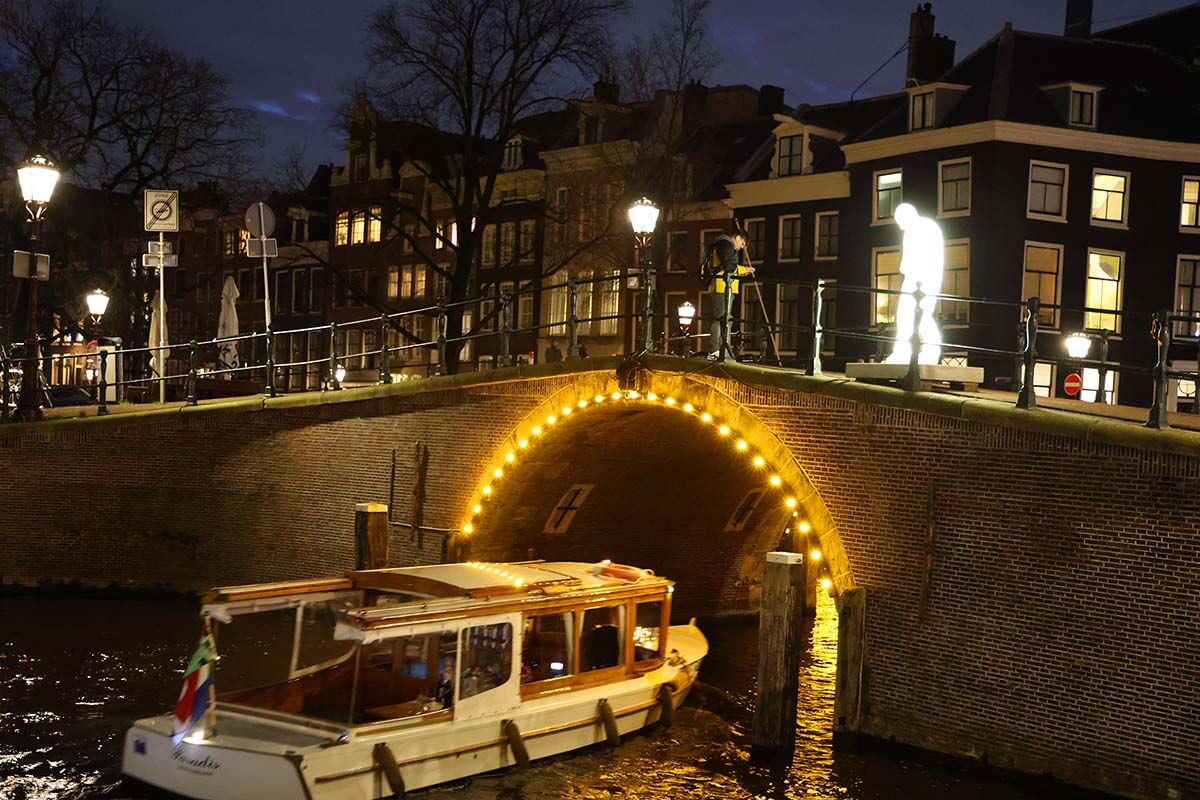 Light Festival in Amsterdam at Christmas