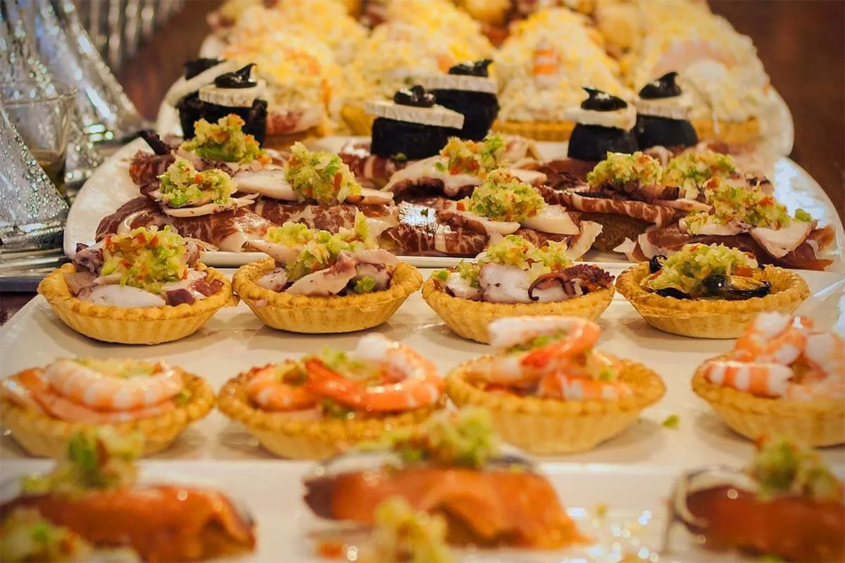 Pintxos (tapas) in San Sebastian Spain