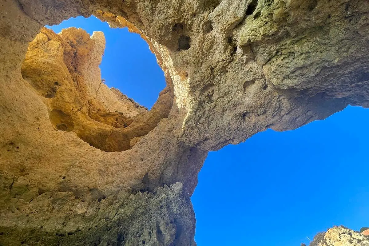 Ponta da Piedade sea caves as seen on a boat tour from Lagos