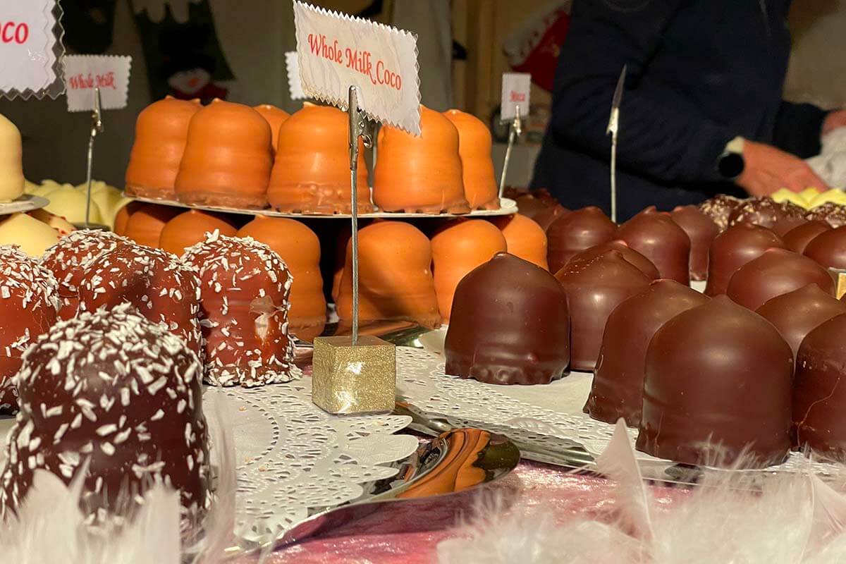 Sweets for sale at Amsterdam Christmas Market