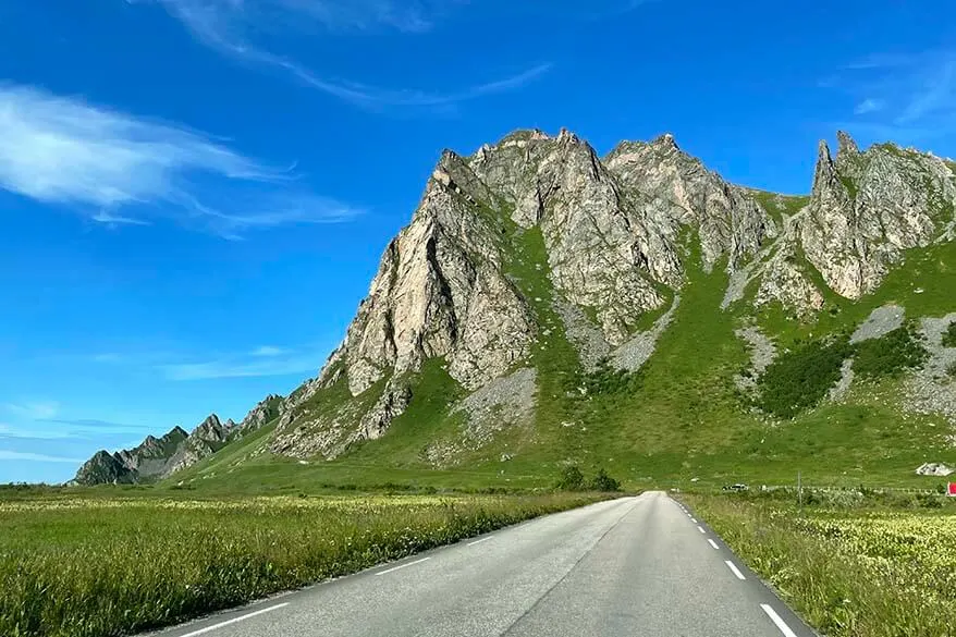 Empty road in Northern Norway