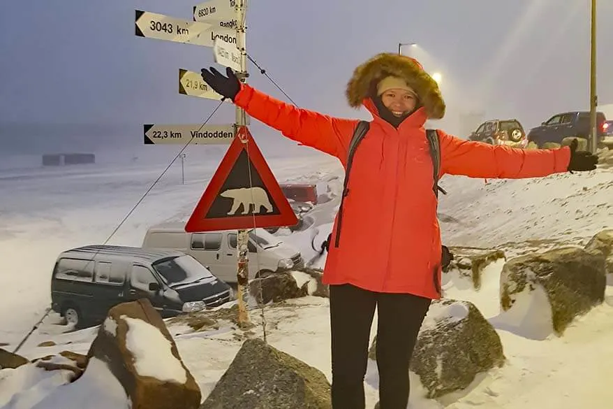 Jurga in Svalbard Norway in winter