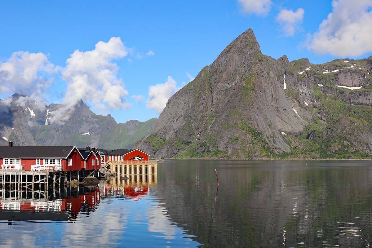 Hamnoy Inlet - Lofoten scenery on a sunny summer day