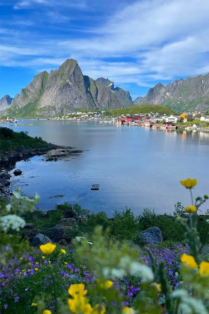 Reine in Lofoten in summer