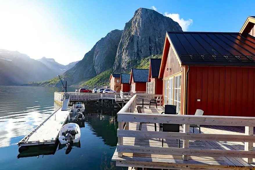 Reinefjorden Sjøhus rorbuer cabins in Lofoten Norway