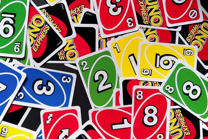 UNO game cards - travel games for kids